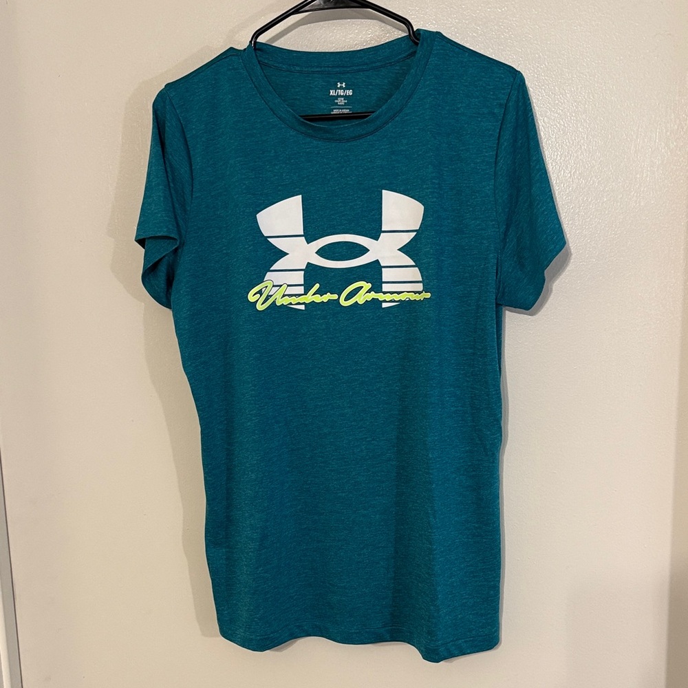 Women’s Under Armour Teal Graphic T-Shirt size XL